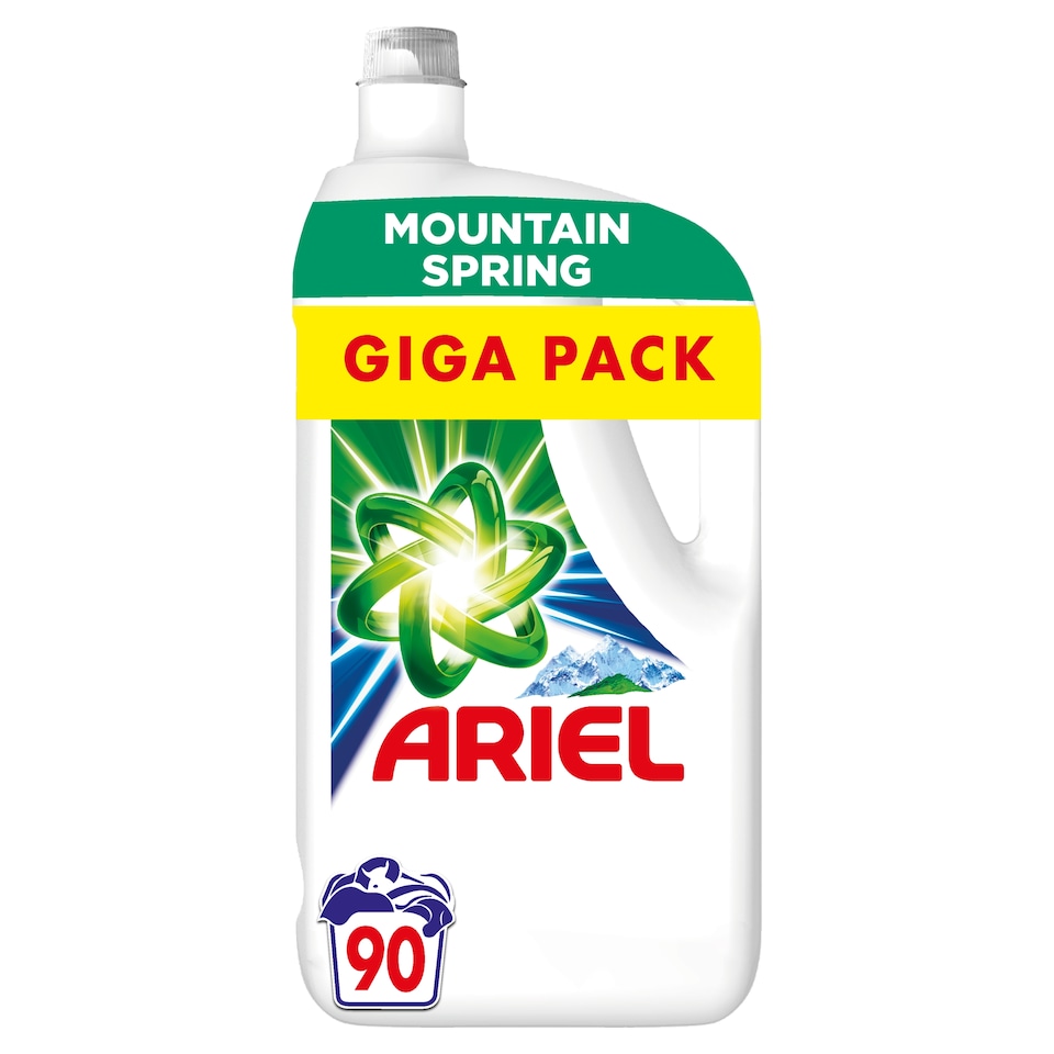 Ariel Folyékony Mosószer 4.5l, 90 Mosáshoz, Mountain Spring Clean & Fresh 1. kép