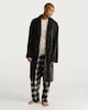 image 1 of F&F Fleece Shawl Collar Dressing Gown in Black
