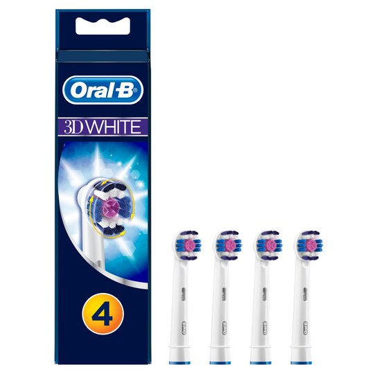 OralB 3D White Electric Toothbrush Heads X4 Tesco Groceries