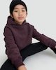 image 1 of F&F Active Cotton Rich Slogan Hoodie in Burgundy