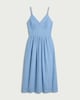 image 4 of The F&F Edit Pure Cotton Embroidered Patchwork Midi Dress in Blue