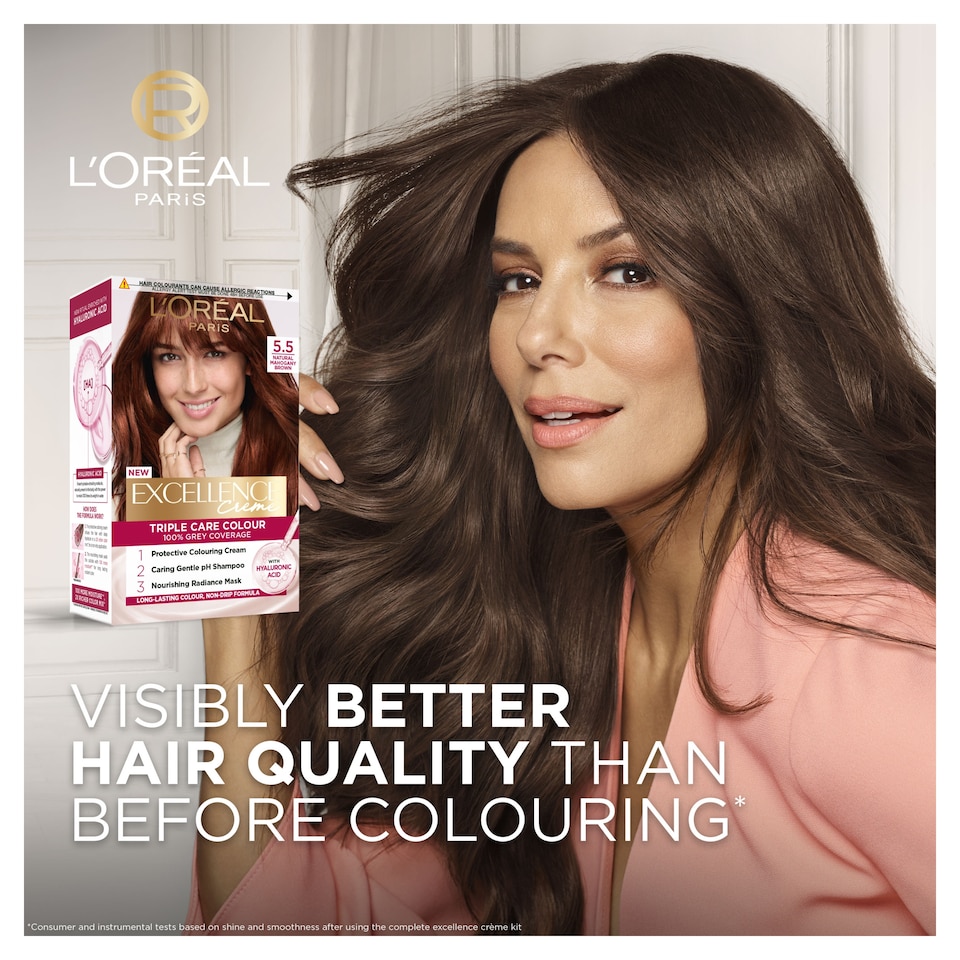 image 1 of L'Oreal Paris Excellence Creme 5.5 Natural Mahogany Brown Permanent Hair Dye