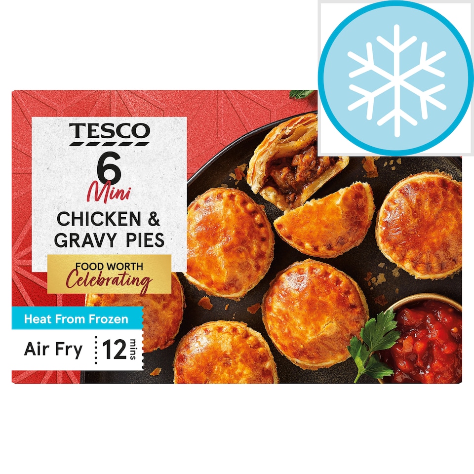 Tesco 6 Mini Chicken & Gravy Pies 200g