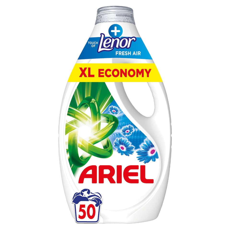 Obrázek 1 pro produkt Ariel Tekutý Prací Prostředek, 50 Praní, + Touch Of Lenor Fresh Air