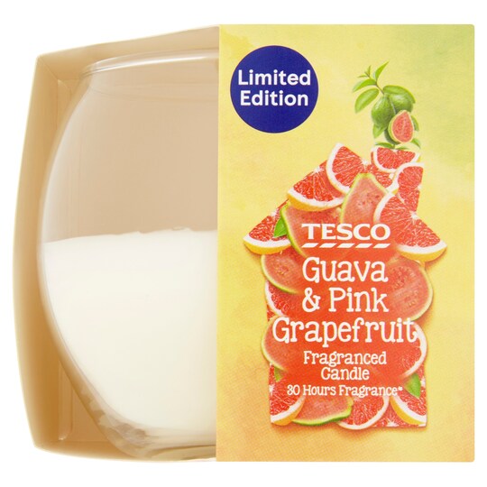 Tesco Guava Pink Grapefruit Candle Tesco Groceries