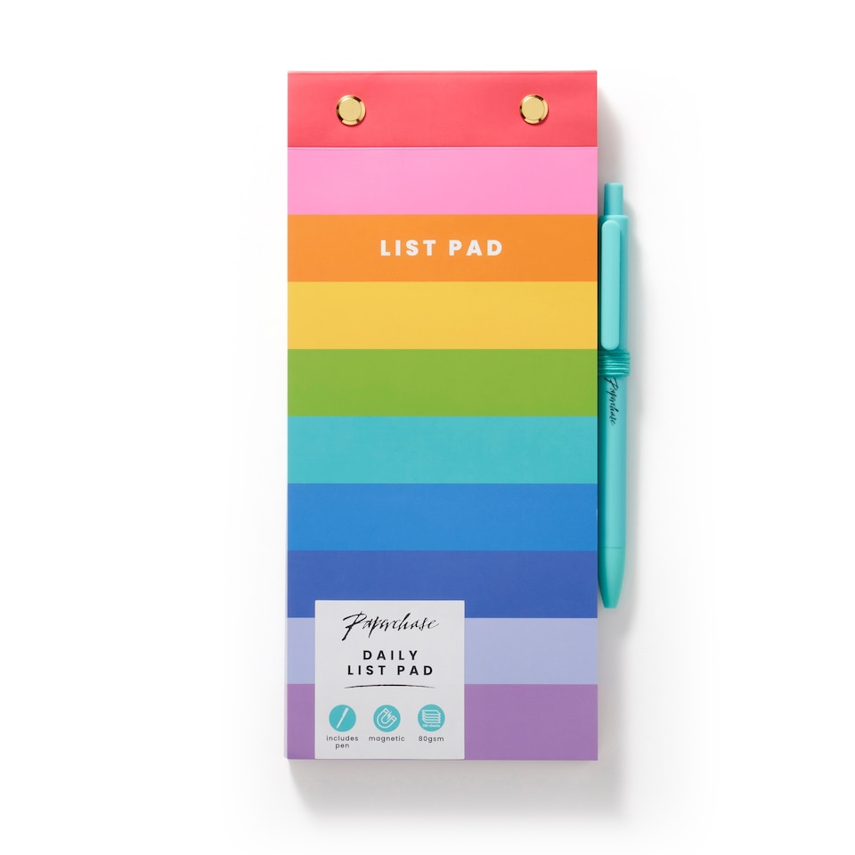 image 1 of Paperchase Rainbow Daily List Pad