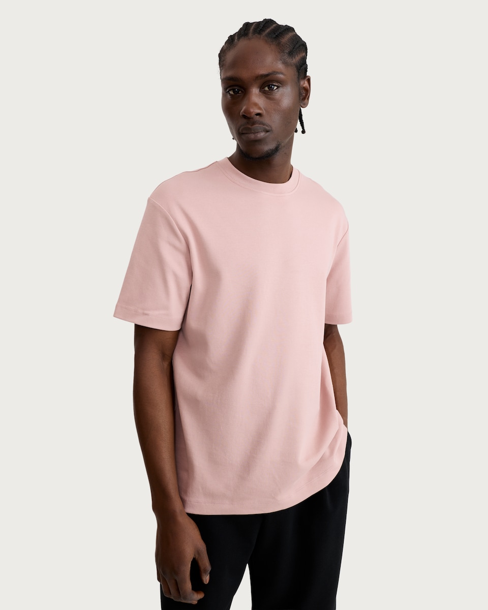 image 1 of F&F Pure Cotton Short Sleeved Relaxed Fit T-Shirt in Pink