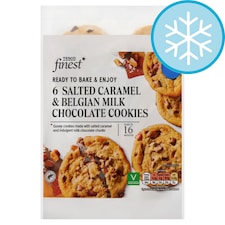 Tesco Finest 6 Salted Caramel & Belgian Milk Chocolate Cookies 372g.