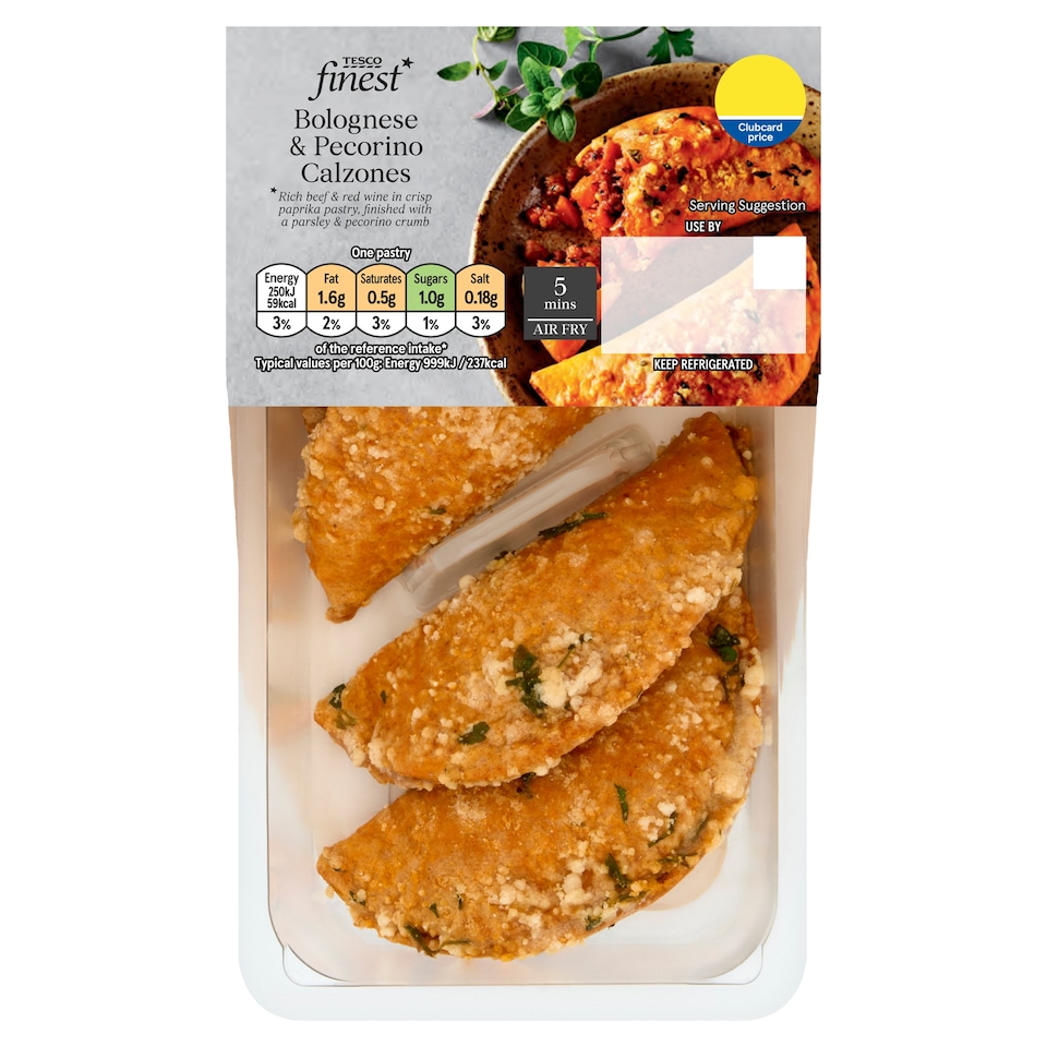 Tesco Finest Bolognese & Pecorino Calzones 98g