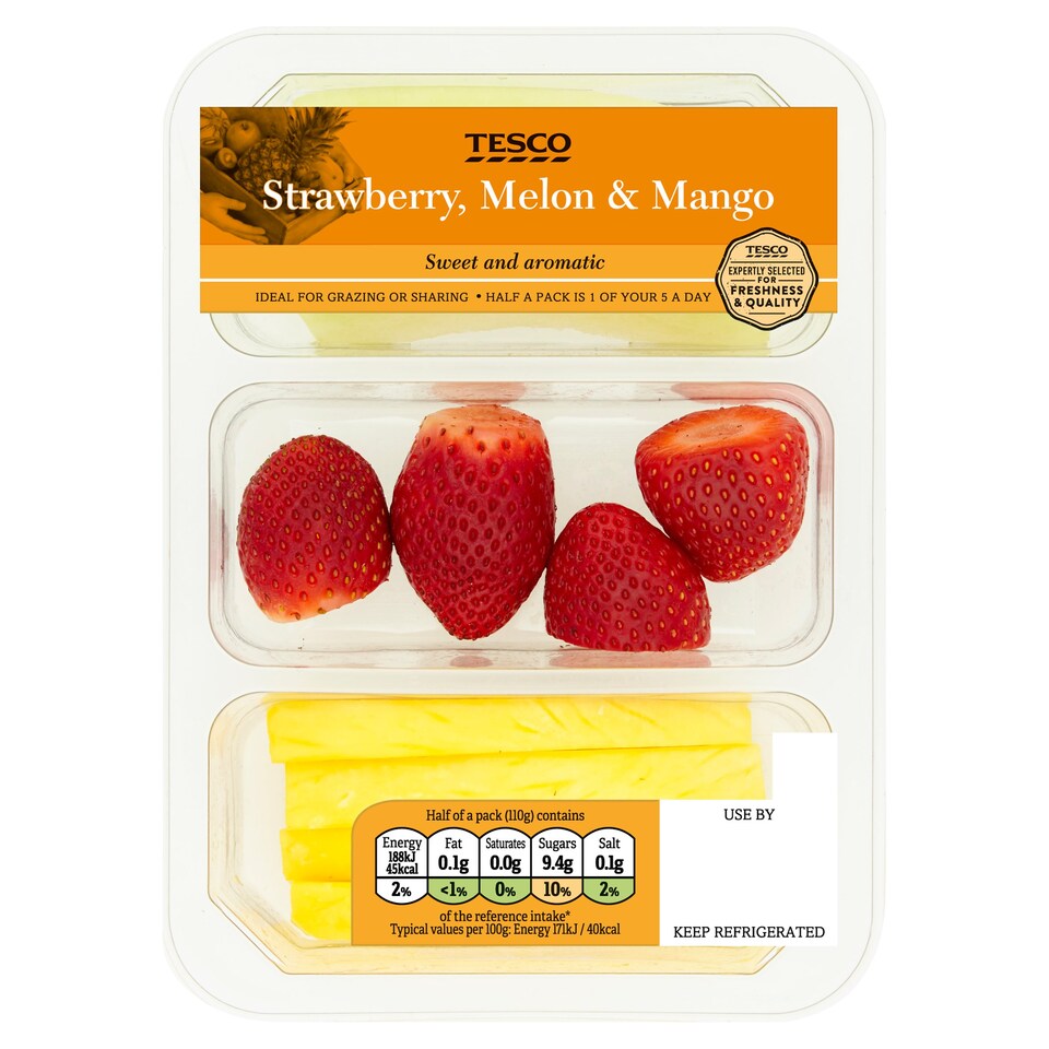 image 1 of Tesco Melon Strawberry & Mango 220G