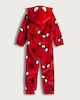 image 2 of Marvel Spider-Man Fleece Hooded Onesie in Red