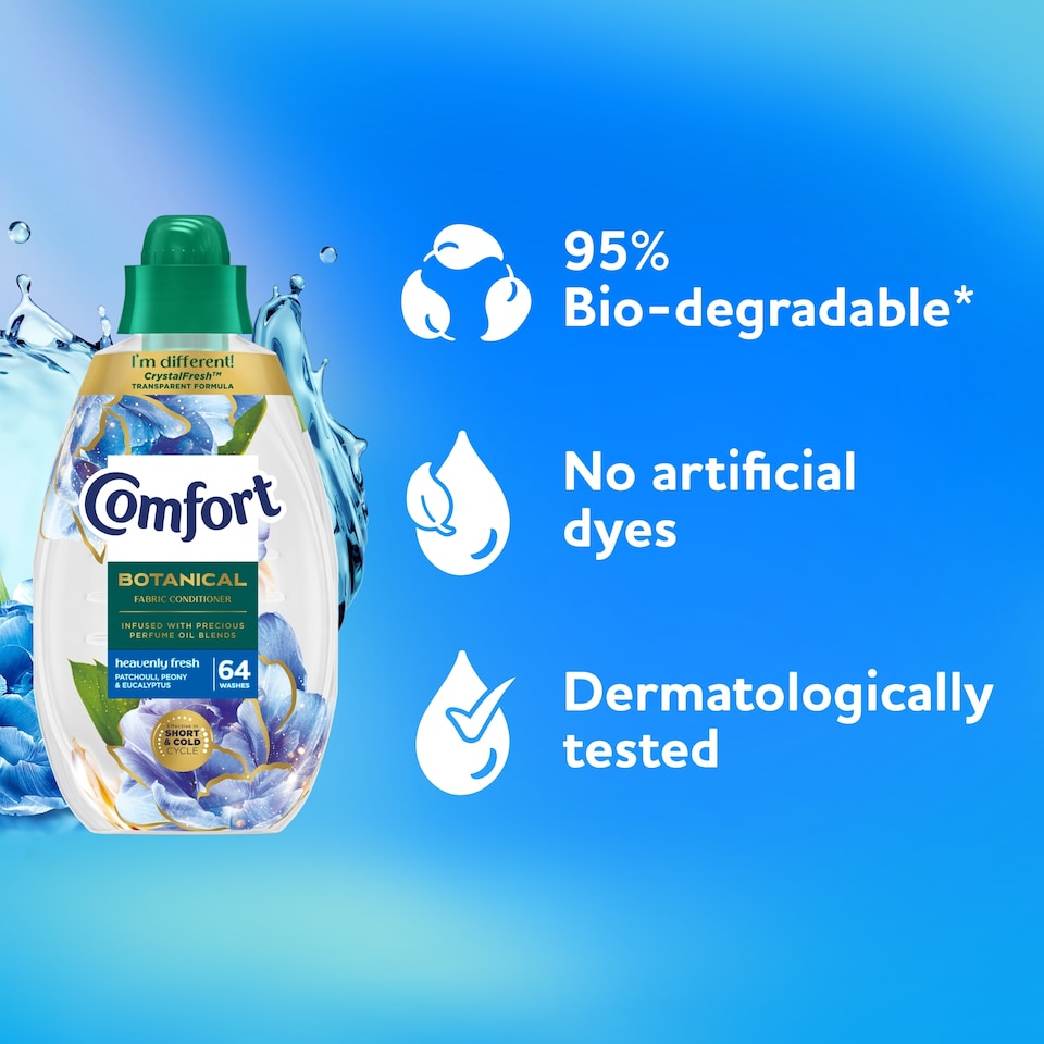 image 1 of Comfort Botanical Heavenly Fresh Fabric Conditioner 64 Wash 960ml