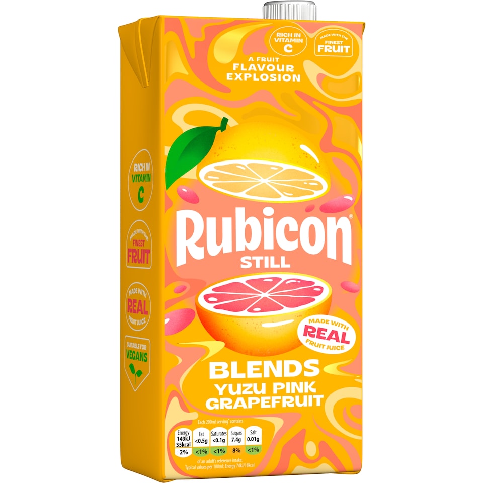 image 1 of Rubicon Still Blends Yuzu & Pink Grapefruit Juice Drink 1L