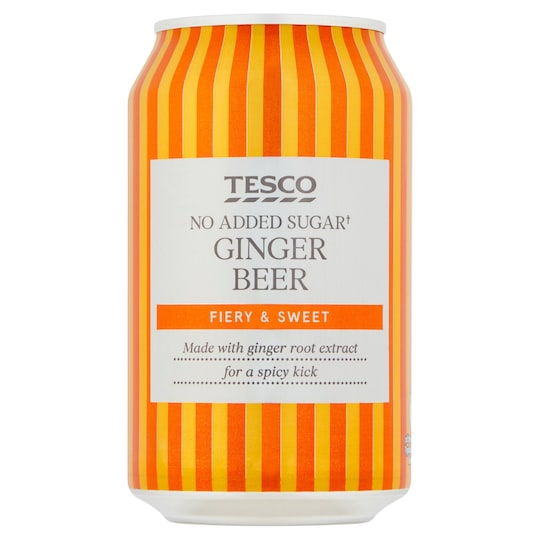 Tesco No Added Sugar Ginger Beer 330Ml Tesco Groceries