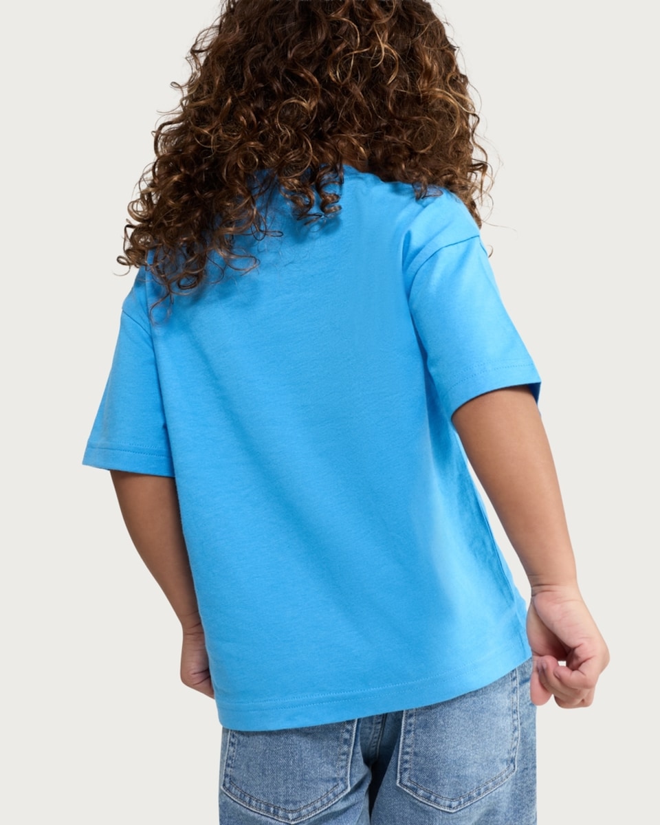 image 1 of F&F Boys Pure Cotton N.Y.C Tournament T-Shirt in Blue