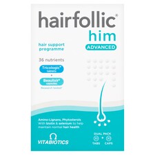 Vitabiotics Hairfollic Him Advanced Tablets and Capsules for Hair Support 60s