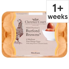 Clarence Court Brown Medium Free Range Eggs 6 Pack
