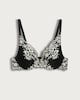 image 4 of F&F Floral Lace Underwired Bra in Black