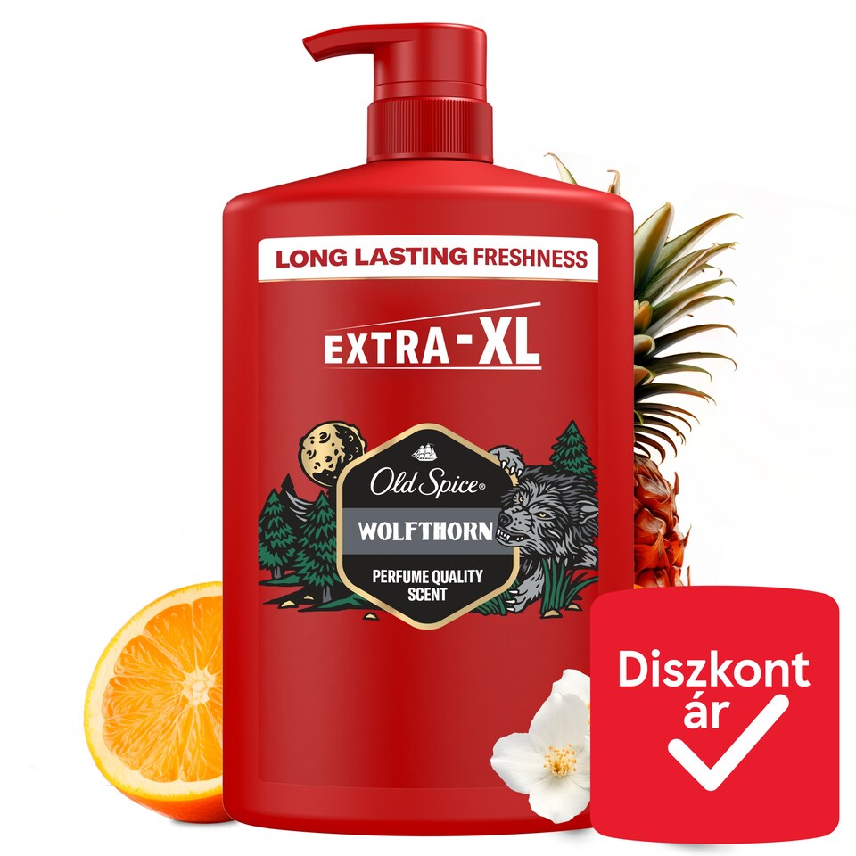 Old Spice Wolfthorn Férfi 3 az 1-ben Sampon és Tusfürdő, 1000 ml