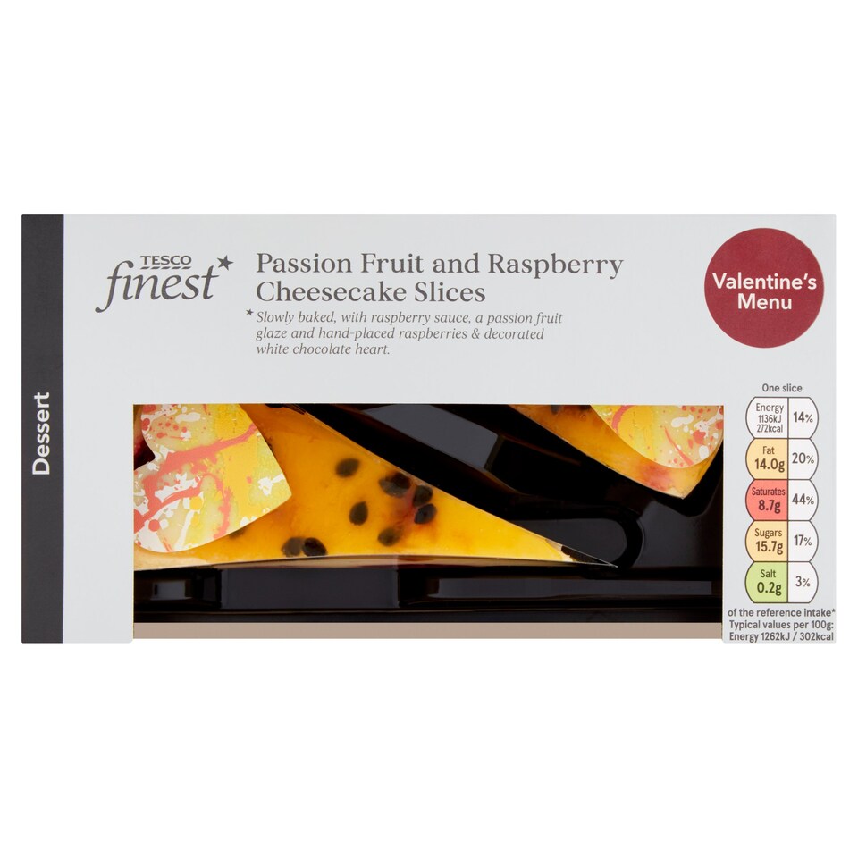 Tesco Finest Raspberry & Passion Fruit Cheesecake 180G