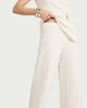 image 2 of F&F Textured Wide Leg Co-ord Trousers in Cream