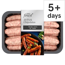 Tesco Finest 20 British Pork Chipolatas 625G
