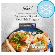 Tesco Finest 6 Chunky Cod Fillets Fish Fingers 400G