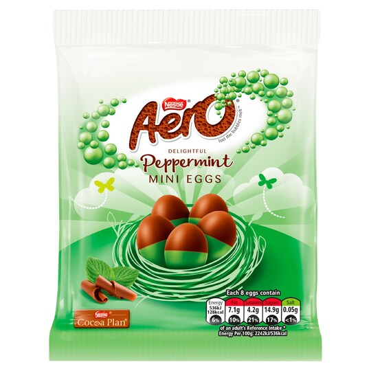 Aero Peppemint Milk Chocolate Mini Eggs 70G