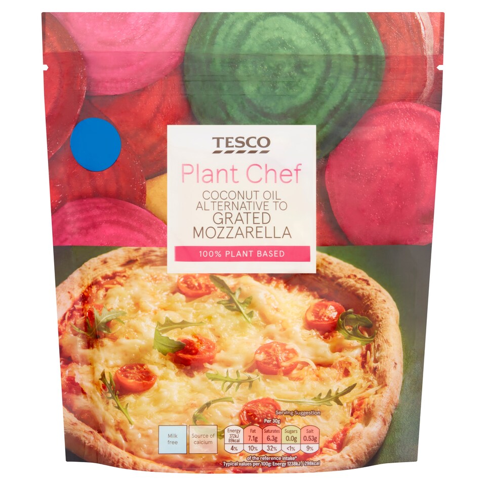 Tesco Plant Chef Alternative To Grated Mozzarella 200G Tesco Groceries