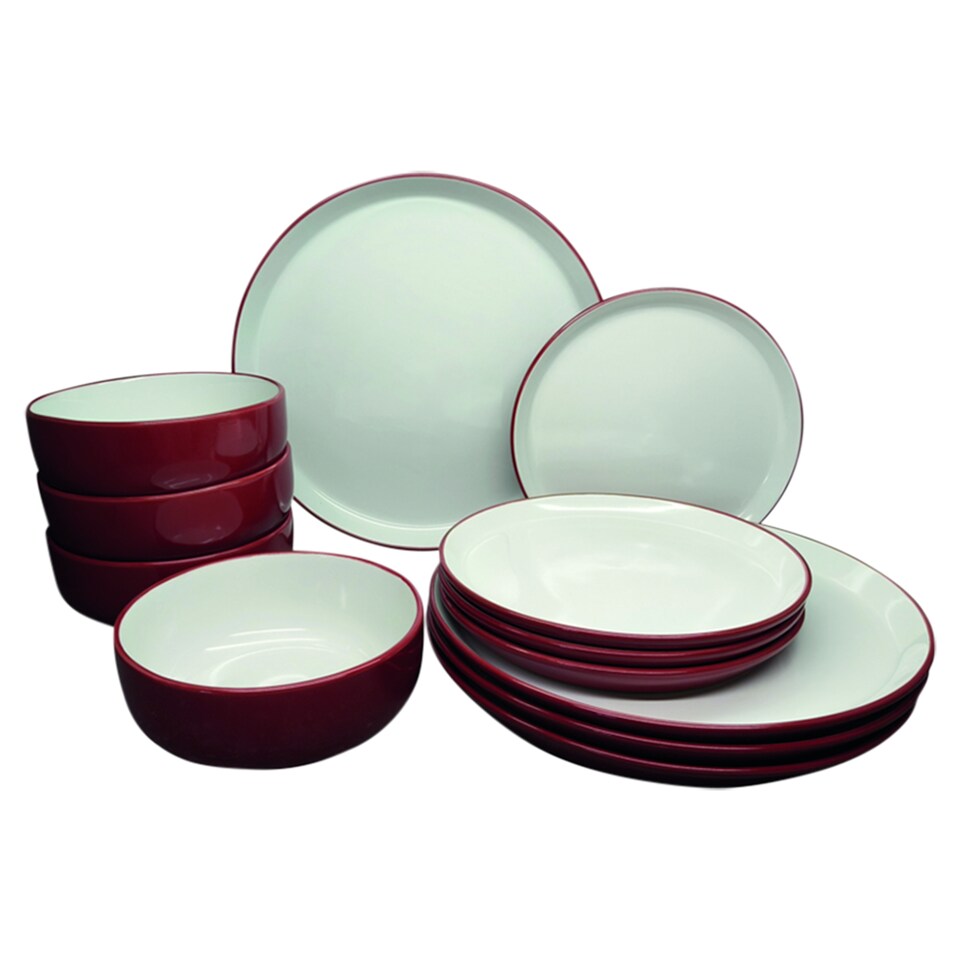 image 1 of F&F Home Aura Red Dinner Set 12 pcs