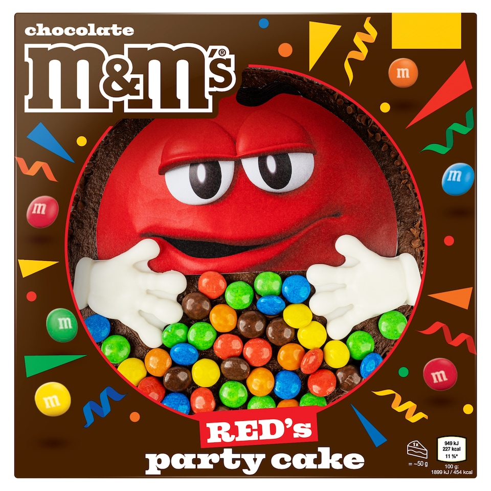 M&M's Chocolate Red's Party Cake