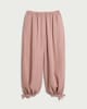 image 4 of F&F Tie Hem Balloon Trousers in Pink