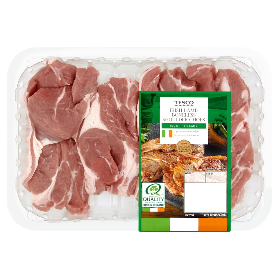 Tesco Irish Boneless Lamb Shoulder Chops 401G