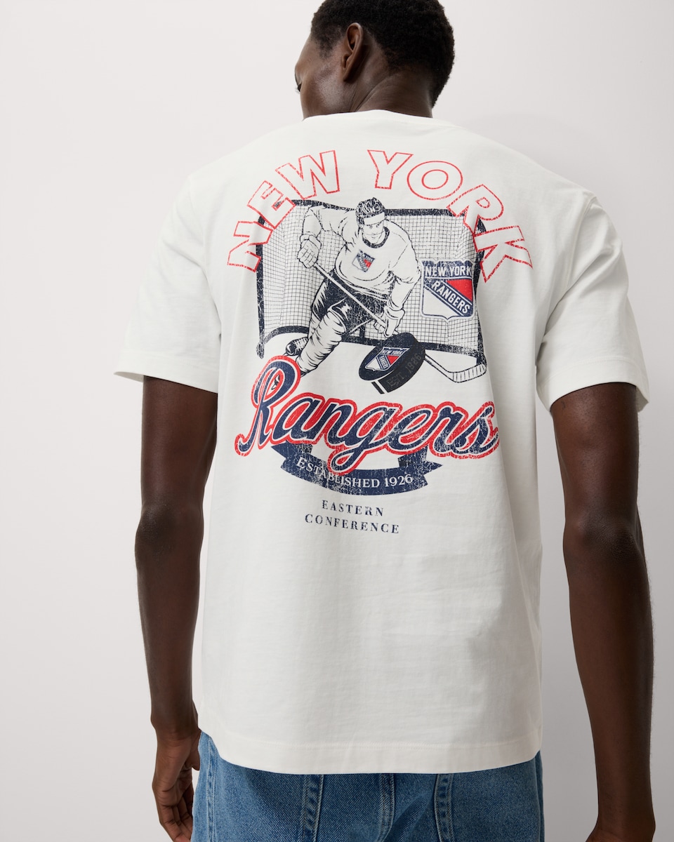 image 1 of NHL Pure Cotton New York Rangers T-Shirt in Ecru