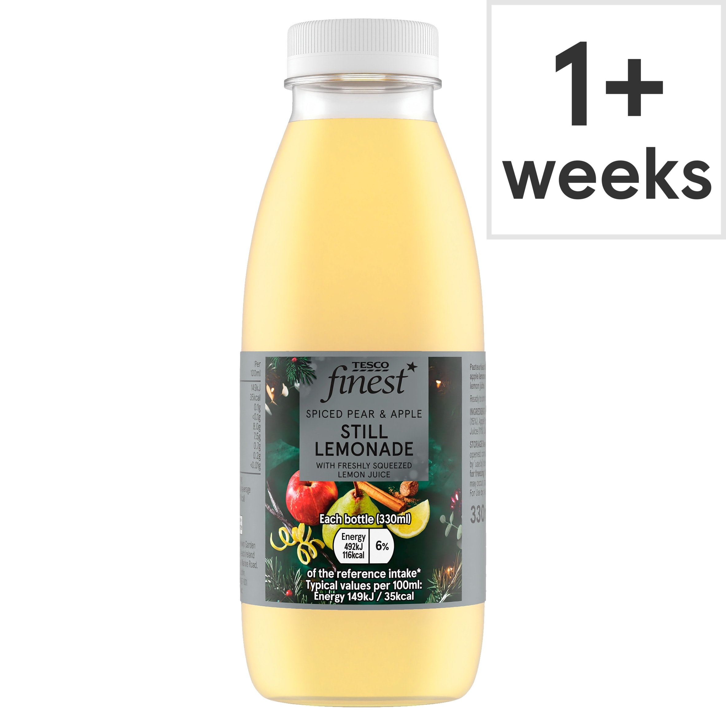 Tesco Finest Spiced Pear & Apple Still Lemonade 330ml