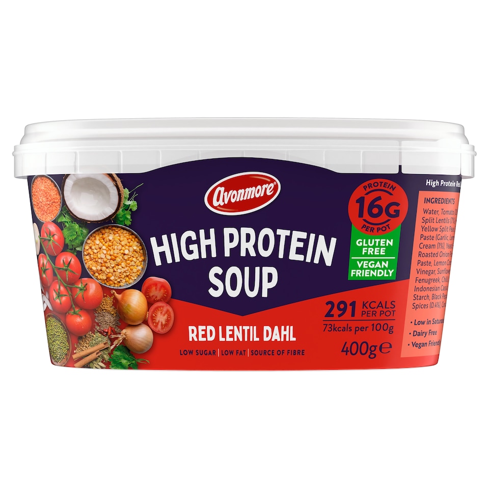 Avonmore High Protein Red Lentil Dahl Soup 400g