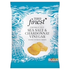 Tesco Finest Crinkle Cut Sea Salt & Chardonnay Vinegar Crisps 150g