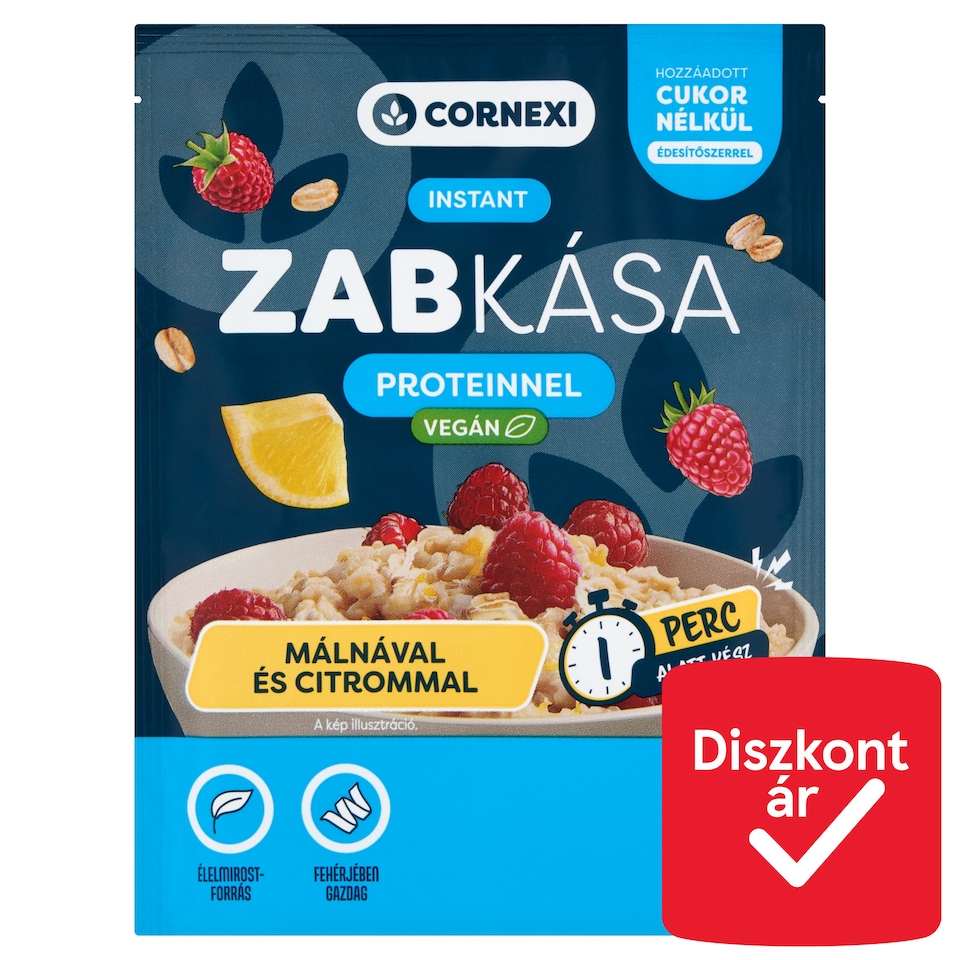Cornexi Raspberry-Lemon Instant Porridge with Protein No Added Sugar, with Sweetener 50 g
