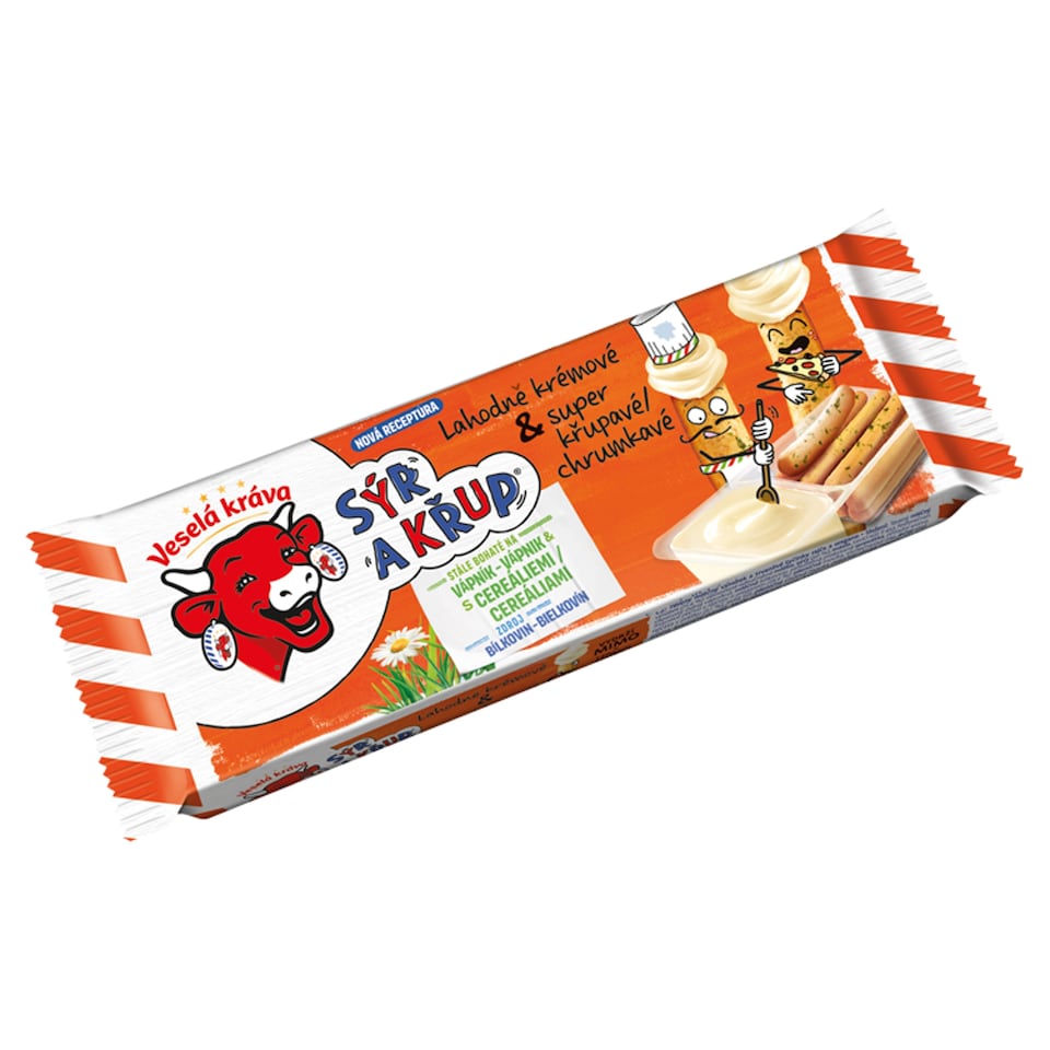 Veselá kráva Sýr a Křup s tyčinkami s pizza příchutí 35g