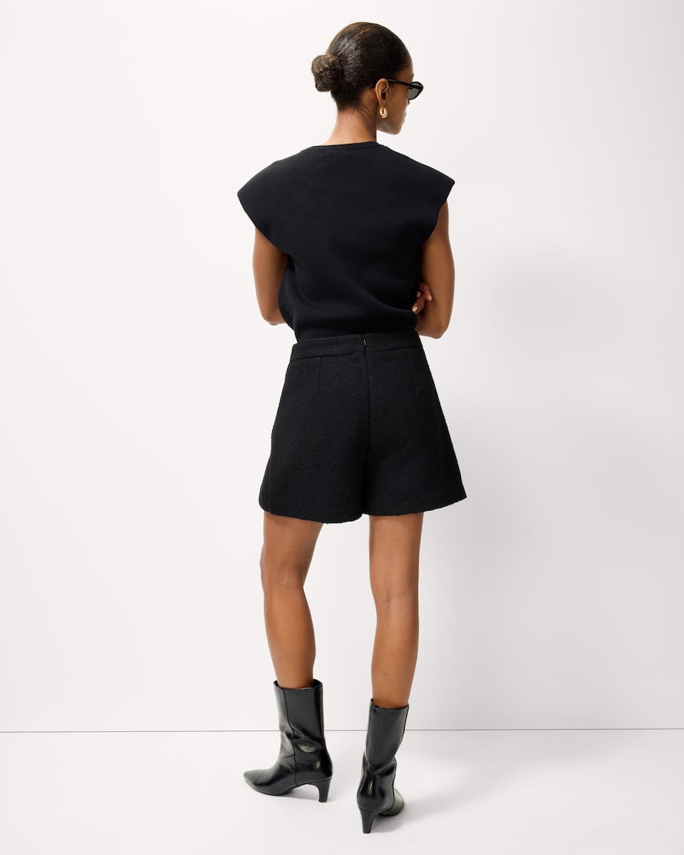 image 1 of F&F Boucle Wrap Co-ord Skort in Black
