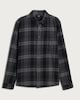 image 4 of F&F Pure Cotton Check Print Long Sleeved Shirt in Black