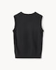 image 4 of F&F School Unisex Pure Cotton V-Neck Tank Top in Grey