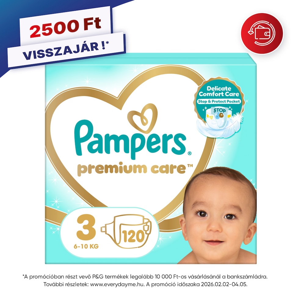 image 1 of Pampers Premium Care Size 3, 120 Nappies, 6kg-10kg