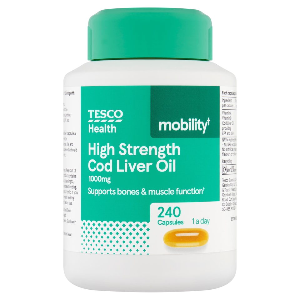 Tesco Health High Strength Cod Liver Oil 240 Capsules