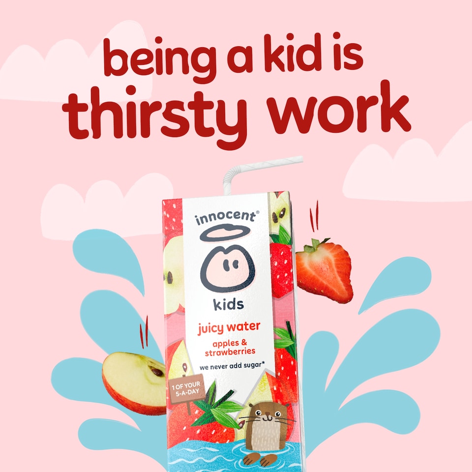 image 1 of innocent Kids Juicy Water Apple and Strawberry 3 x 200ml