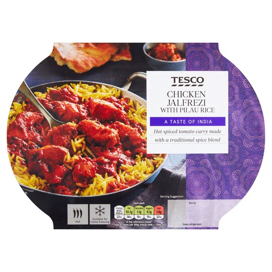 Tesco Chicken Jalfrezi & Pilau Rice 450G Tesco Groceries