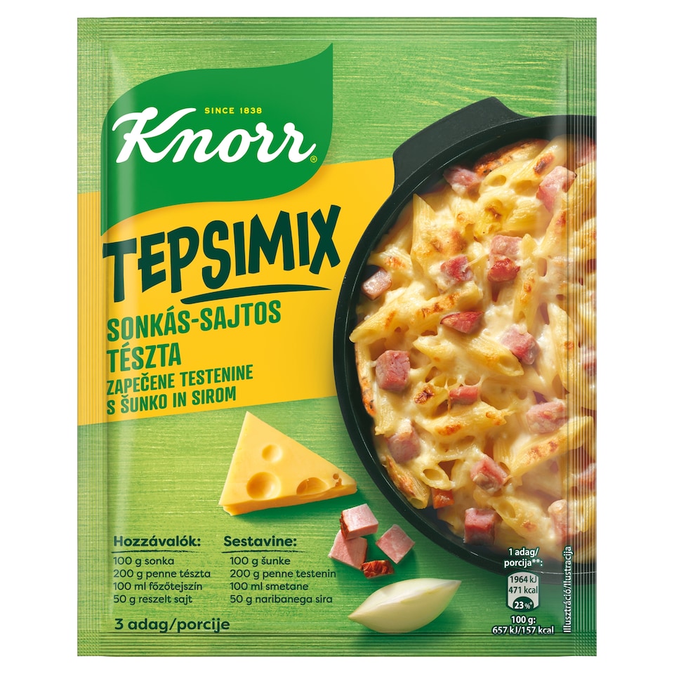 Knorr Tepsimix sonkás-sajtos tészta alap 42 g 