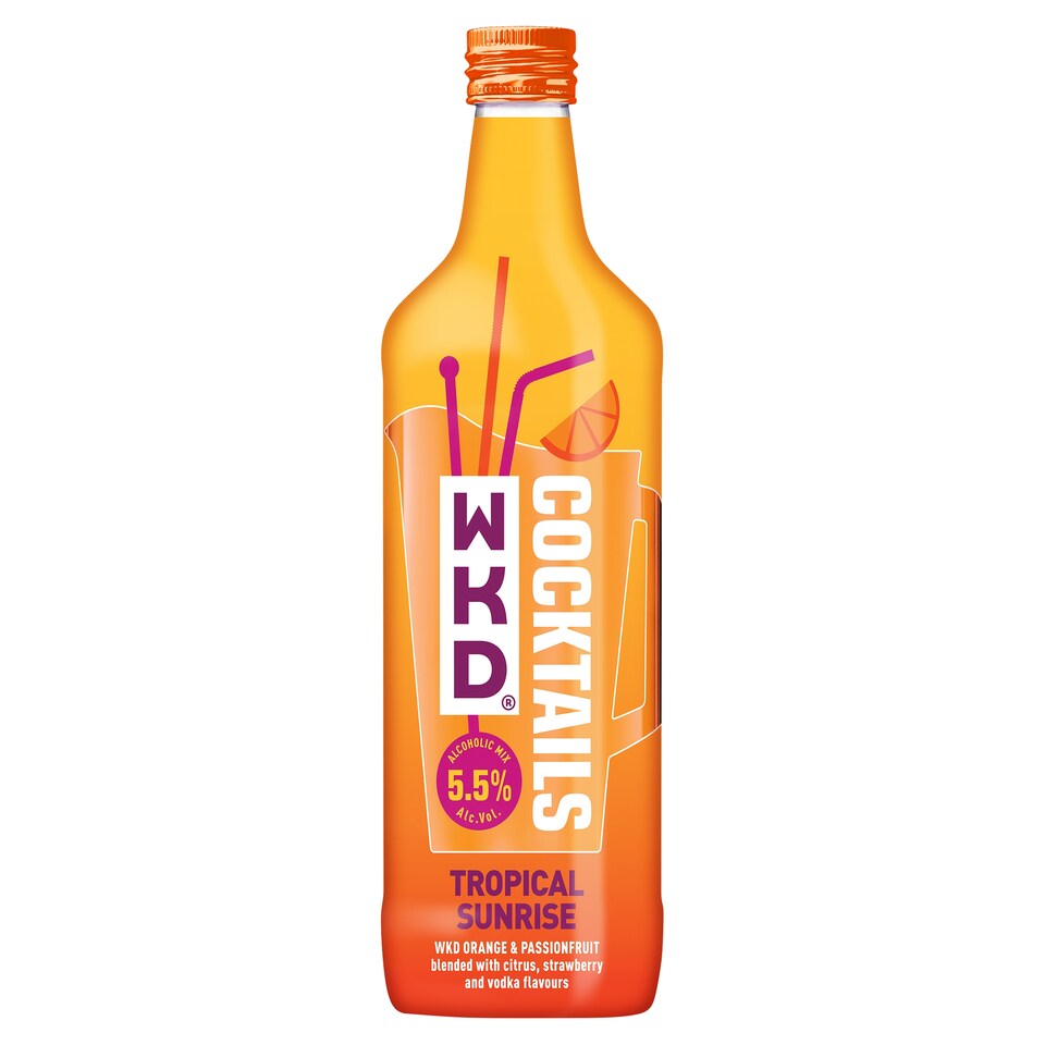 WKD Cocktails Tropical Sunrise Ready to Drink Premix 700ml