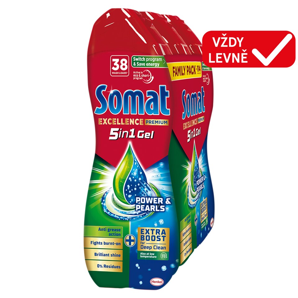 Somat Excellence Premium 5in1 Diswasher Gel 3 x 684ml