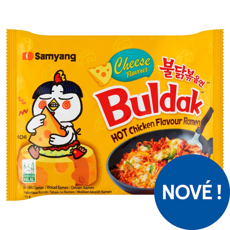 Samyang Buldak Pšeničná nudlová polévka s příchutí pálivého kuřete a sýru 140g